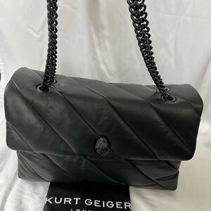 Kurt Geiger Black Quilted Leather Women's Bag
